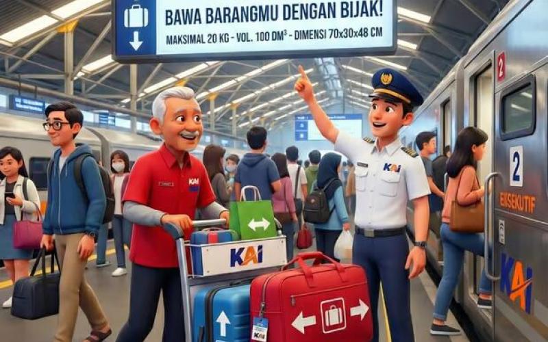 Jelang Kepadatan Penumpang pada Angkutan Nataru 2025/2026, KAI Daop 2 Bandung Himbau Pelanggan Bawa Barang Secukupnya