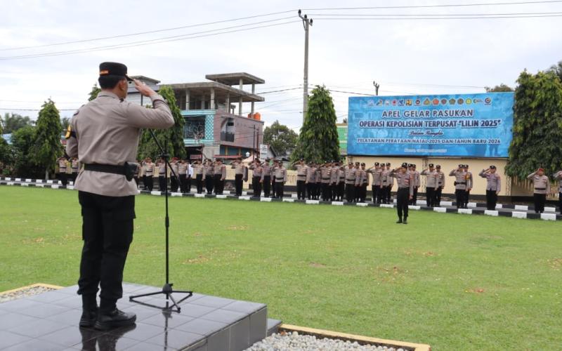 Polres Bengkulu Selatan Gelar Apel Pasukan Operasi Lilin Nala 2025, Siap Amankan Malam Tahun Baru