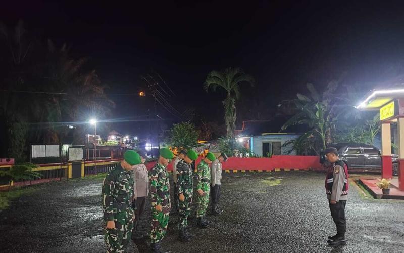 Patroli Gabungan Polsek Padang Ulak Tanding dan TNI Brigif TP-88 KBK Amankan Jalur Curup–Padang Ulak Tanding