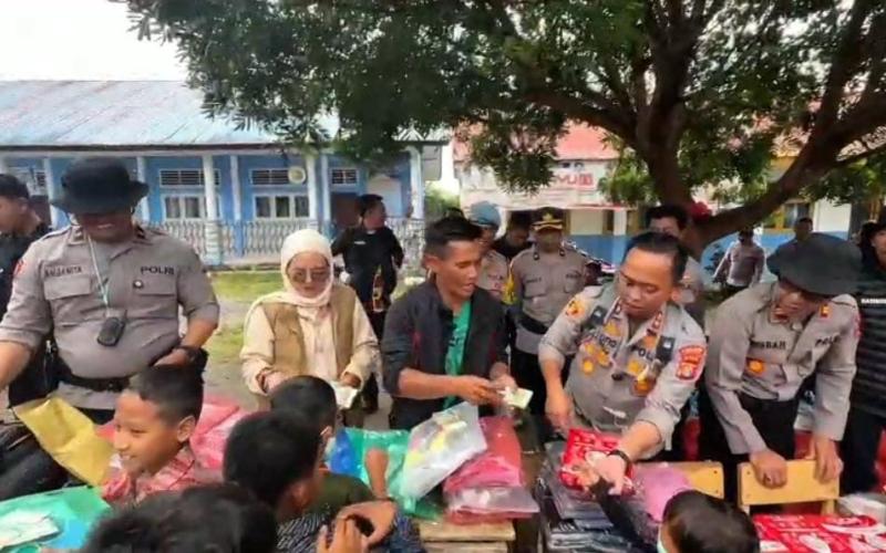 Kapolres Aceh Tengah Jangkau Desa Terisolir dengan Trail, Salurkan Bantuan dan Gelar Bhakti Kesehatan bagi Pengungsi Bintang Pepara