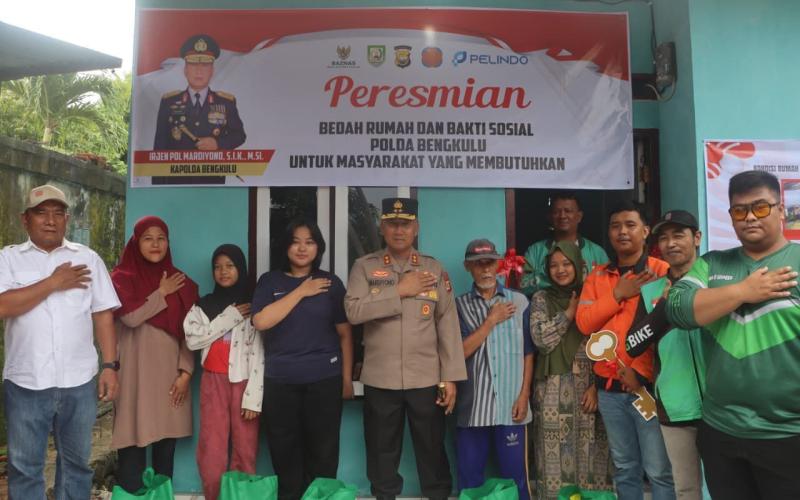 Kapolda Bengkulu Resmikan Bedah Rumah ke-64, Wujud Kepedulian Polri terhadap Masyarakat