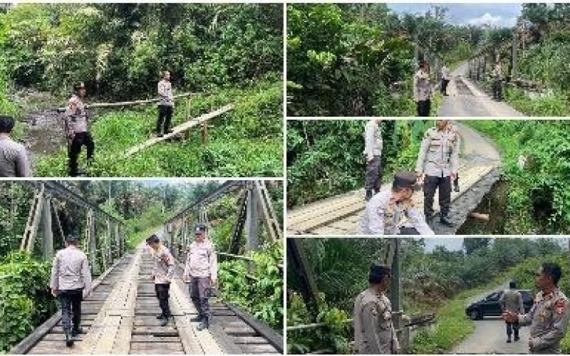 Antisipasi Risiko, Polres Rejang Lebong Lakukan Pengecekan Jembatan di Kota Padang dan Sindang Dataran