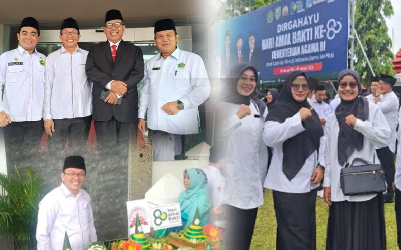 Pimpinan dan Civitas Akademika STIESNU Bengkulu Hadiri Upacara HAB Kemenag ke-80