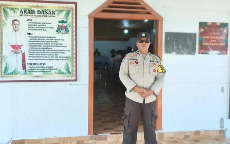 Polres Rejang Lebong Berikan Pengamanan Ibadah Gereja, Wujudkan Rasa Aman dan Toleransi Beragama