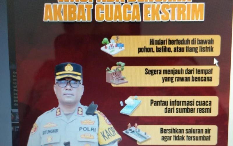 Polres Rejang Lebong Imbau Warga Waspada Bencana Akibat Cuaca Ekstrem