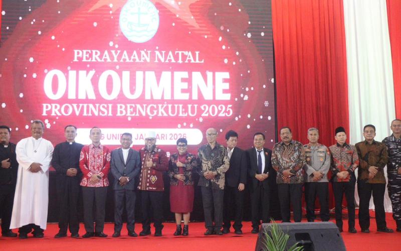 Kapolda Bengkulu Hadiri Perayaan Natal Oikumene Provinsi Bengkulu Tahun 2025