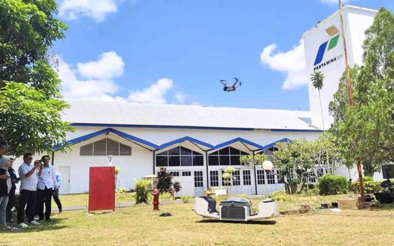 Pengujian Drone Otomatis Mendukung Pengawasan Keamanan Aset Migas