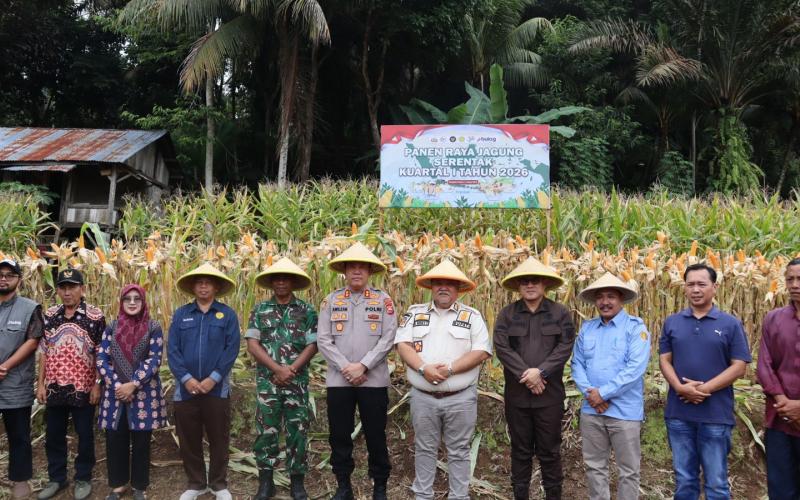 Polres Bengkulu Selatan Ikuti Zoom Panen Raya Jagung Serentak Nasional, Dukung Ketahanan Pangan