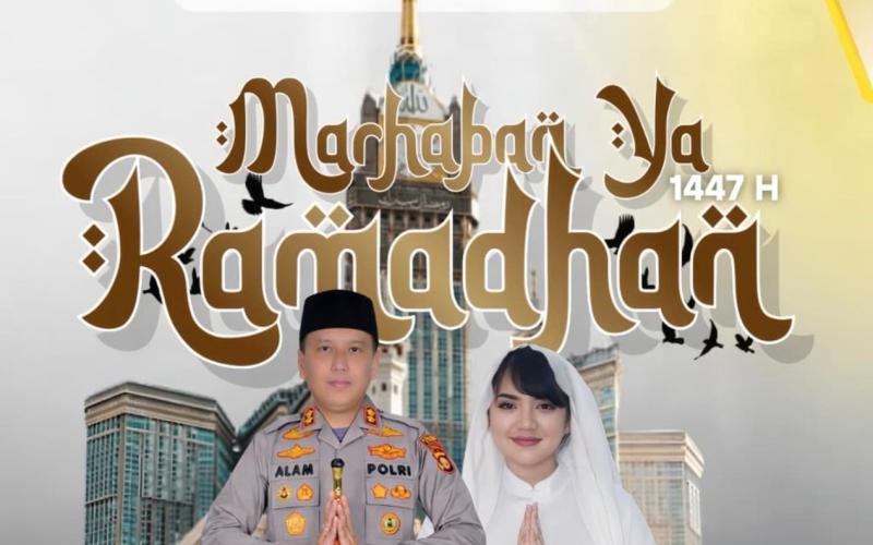 Kapolres Kaur Beserta Bhayangkari Ucapkan Selamat Menunaikan Ibadah Puasa Ramadan 1447 H/2026 M