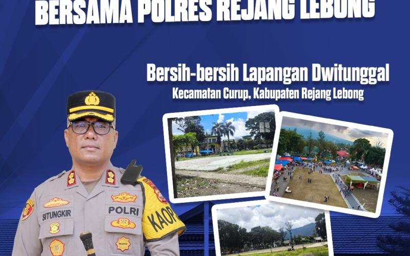 Polres Rejang Lebong Akan Gelar Aksi Kebersihan di Lapangan Dwitunggal Curup