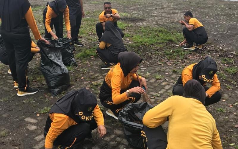 Polri Peduli Kebersihan, Polres Rejang Lebong Gelar Aksi ASRI di Lapangan Dwi Tunggal Curup