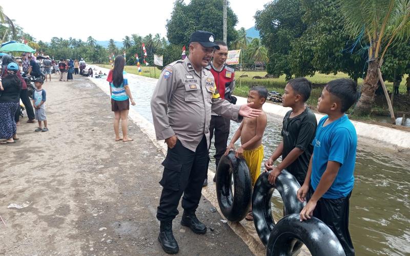 Polres Lebong Laksanakan KRYD dan Pengamanan di Objek Wisata Irigasi Sungai Ketahun