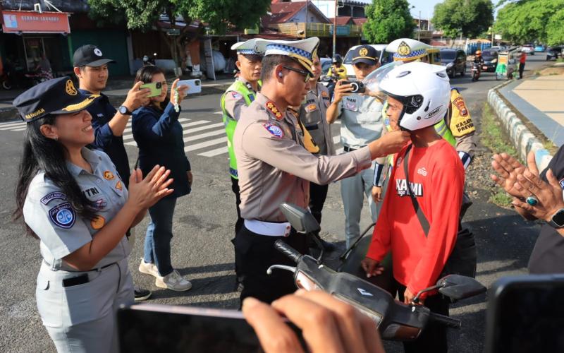 Humanis dan Preventif, Ditlantas Polda Bengkulu Ajak Pengendara Tertib Berlalu Lintas