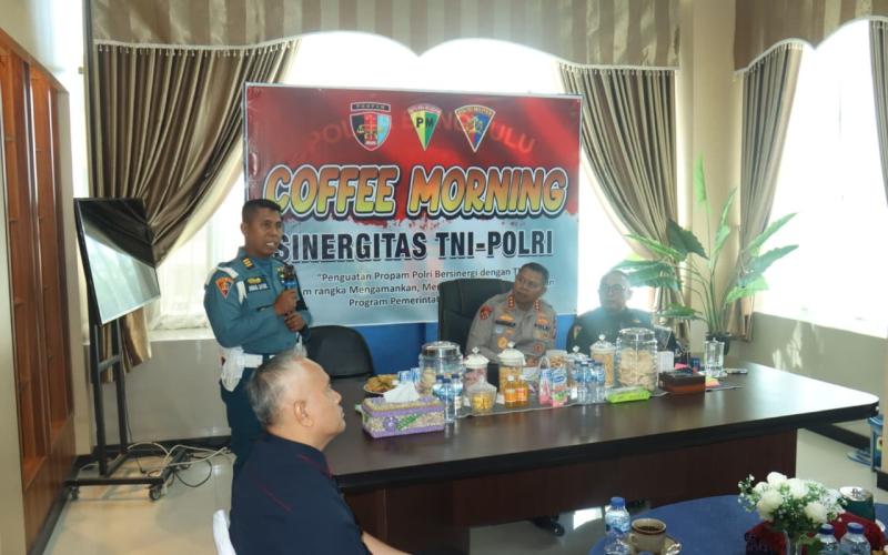 Bidpropam Polda Bengkulu Gelar Coffee Morning Sinergitas TNI–Polri