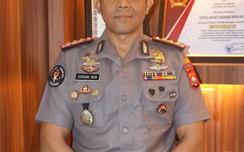 Kabid Humas Polda Bengkulu Kombes Pol Ichsan Nur, S.IK 