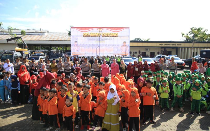 Kapolda Bengkulu Sambut Kunjungan Edukatif Murid TK dan RA dalam Program “Mengenal Lebih Dekkat Polri”