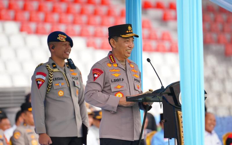 Pimpin Apel Ojol-Buruh di Sumsel, Kapolri Tekankan Jaga Persatuan hingga Stabilitas Nasional