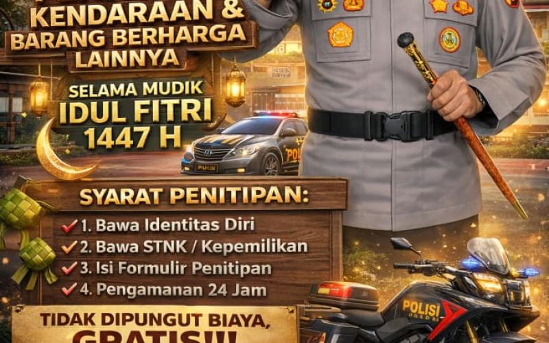 Polres Kaur Buka Layanan Penitipan Kendaraan dan Barang Berharga Selama Mudik Idul Fitri 1447 H