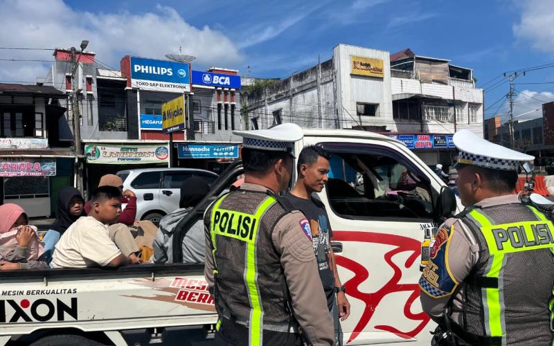 Satlantas Polres Kepahiang Imbau Pengendara Bak Terbuka dalam Ops Ketupat Nala 2026