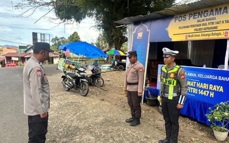  Polres Kepahiang Laksanakan Kryd Di Pospam Kabawetan, Arus Balik Terpantau Lancar