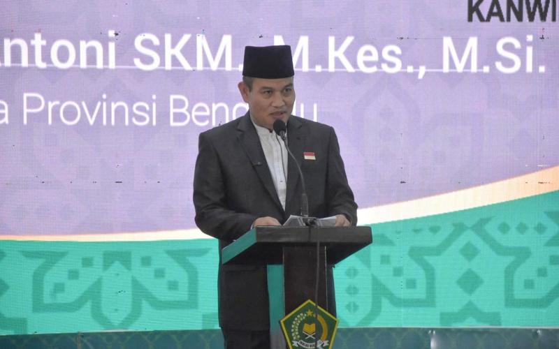 Herwan Antoni Bacakan Sambutan Gubernur, Apresiasi Rakerwil Kemenag Bengkulu