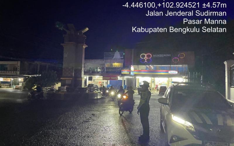 Satlantas Polres Bengkulu Selatan Intensifkan Blue Light Patrol, Simpang Adipura Aman dan Kondusif