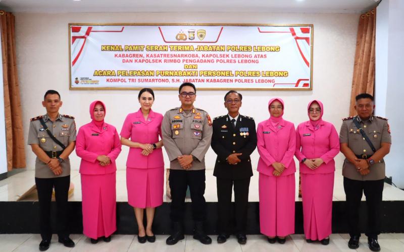Pisah Sambut, Serah Terima Jabatan, dan Pelepasan Purnabakti Personel Polres Lebong