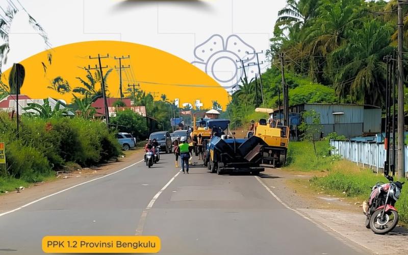 Satker 1 BPJN Bengkulu melalui PPK 1.2 melaksanakan kegiatan Preservasi Jalan di ruas jalan nasional Sebelat-SP. DPRD, Kabupaten Bengkulu Utara /Foto : BPJN Bengkulu 