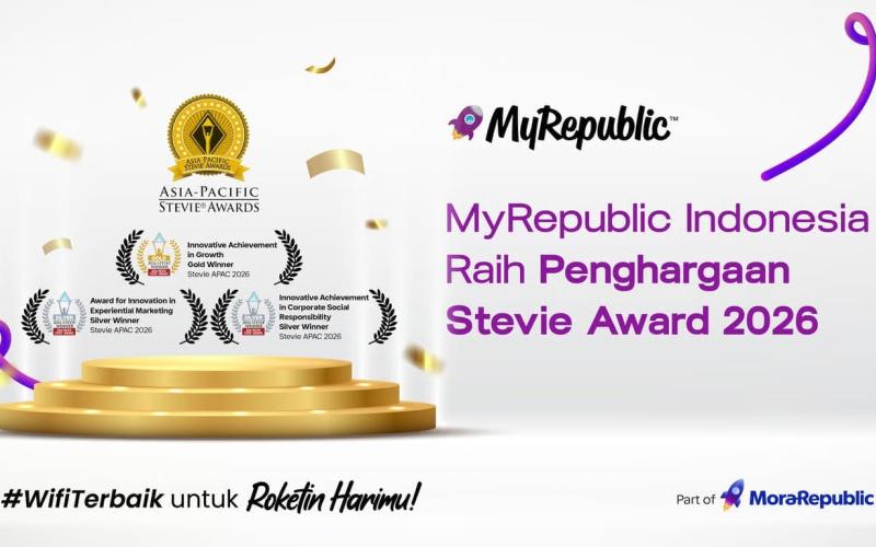 MyRepublic Indonesia Raih Tiga Penghargaan di Stevie Awards Asia-Pacific 2026, Perkuat Komitmen Inovasi dan Kualitas Layanan