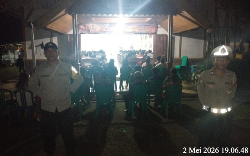 Polisi Siaga di Malam Minggu, Ibadah Umat Berjalan Aman di Rejang Lebong