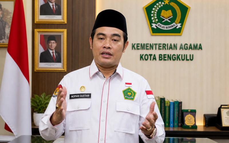 Kepala Kementerian Agama (Kemenag) Kota Bengkulu, Dr. H. Nopian Gustari, S.Pd.I., M.Pd.I., 