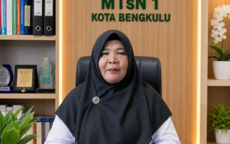 Kepala Madrasah Tsanawiyah Negeri (MTsN) 1 Kota Bengkulu, Dr. Diniah, M.Pd.Si.,