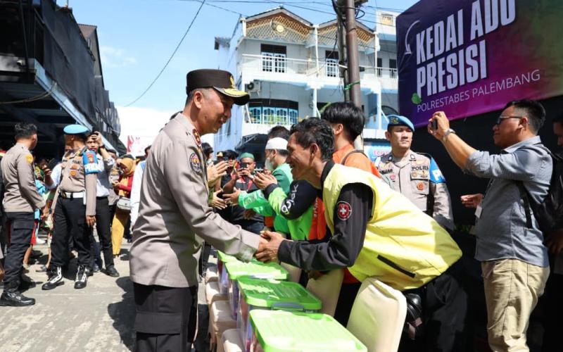 Resmikan Kedai ADO Presisi, Kapolda Sumsel: Driver Ojol Mitra Jaga Kamtibmas
