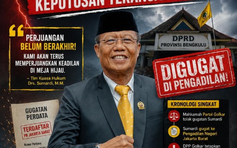 Ketua DPRD Provinsi Bengkulu Drs. Sumardi, M.M. 