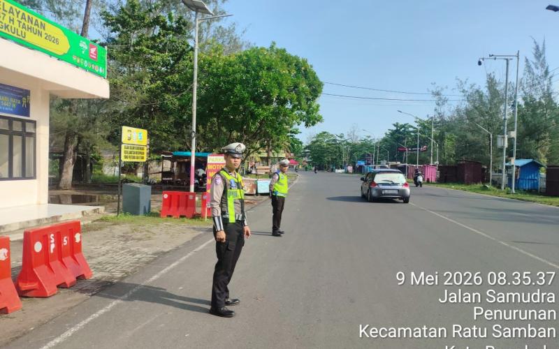 Polresta Bengkulu Tempatkan Personel di Pos Pam Pantai Panjang