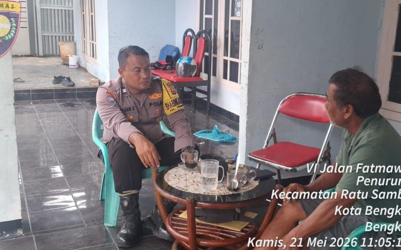 Bhabinkamtibmas Kelurahan Penurunan Intensifkan Sambang DDS dan Himbauan Kamtibmas