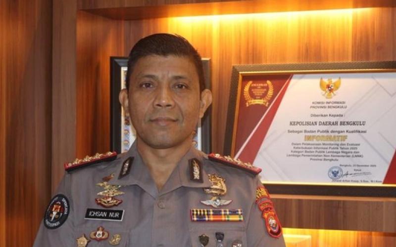 Kabid Humas Kombespol Ichsan Nur, S. Ik 