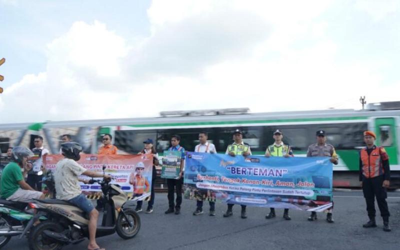 KAI Bandara GELAR SOSIALISASI KESELAMATAN DI JPL 683 STASIUN WATES