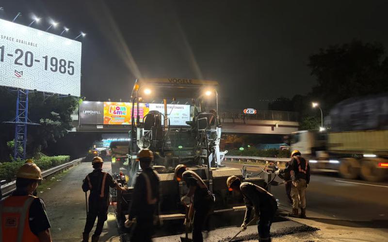 Tingkatkan Keamanan dan Kenyamanan Pengguna Jalan, PT Jasamarga Tollroad Maintenance Laksanakan Pekerjaan Rekonstruksi dan SFO di Ruas Tol Jakarta–Tangerang