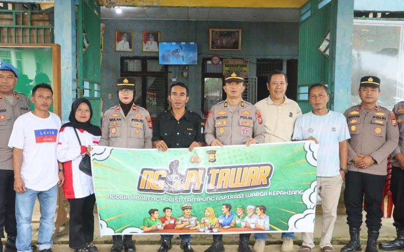 NGOPI TAWAR di Pematang Donok, Polres Kepahiang Tampung Aspirasi Warga dan Perkuat Kamtibmas