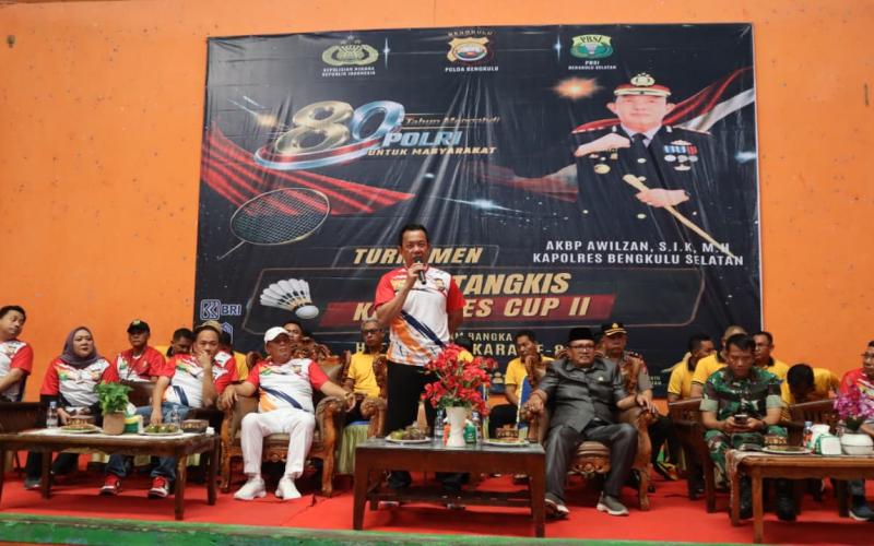 Polres Bengkulu Selatan Resmi Buka Turnamen Bulutangkis Kapolres Cup II 2026