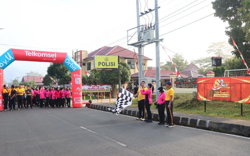 Polres Lebong Gelar Jalan Santai Dan Olahraga Bersama Semarakkan Hari Bhayangkara Ke-80 Tahun 2026