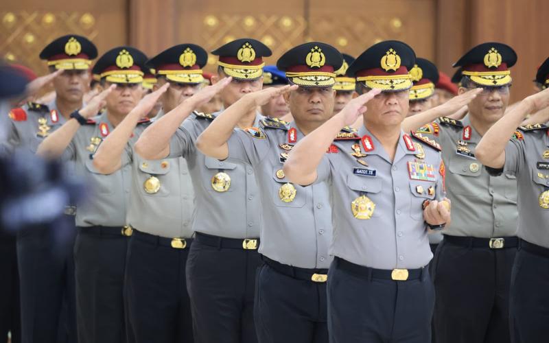Polri Laksanakan Kenaikan Pangkat 87 Perwira Tinggi