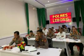 Kapolres Lebong dan Jajaran Ikuti Vicon Arahan Internal dari Kapolda Bengkulu