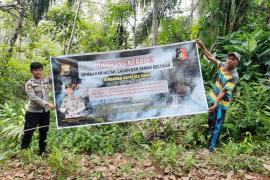 Tumbuhkan Kesadaran Masyarakat Peduli Terhadap Lingkungan, Polsek Muara Sahung Sosialisasikan Karhutlah