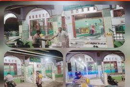 Polsek Teluk Segara Patroli Subuh di Masjid Baitul Huda 