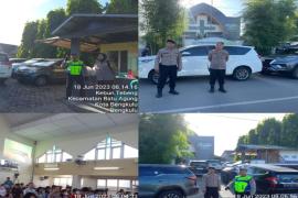 Kapolsek Ratu Agung Lakukan Pengamanan Ibadah Minggu di Gereja GKII Tebeng