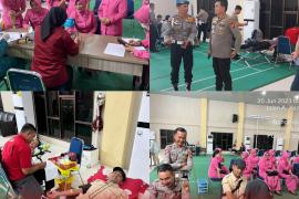 Polresta Bengkulu, Melaksanakan Kegiatan Donor darah Bakti Kesehatan Polri Presisi