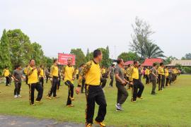 Pererat Sinergitas, Polres Seluma Olahraga Bersama TNI-POLRI 