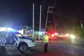 Polres Kaur Gelar Patroli Blue light di Bundaran Tugu Kasuk Baru